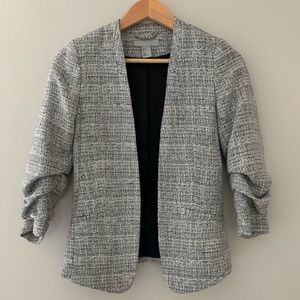 H&M | TWEED BLAZER (Black/white/grey)